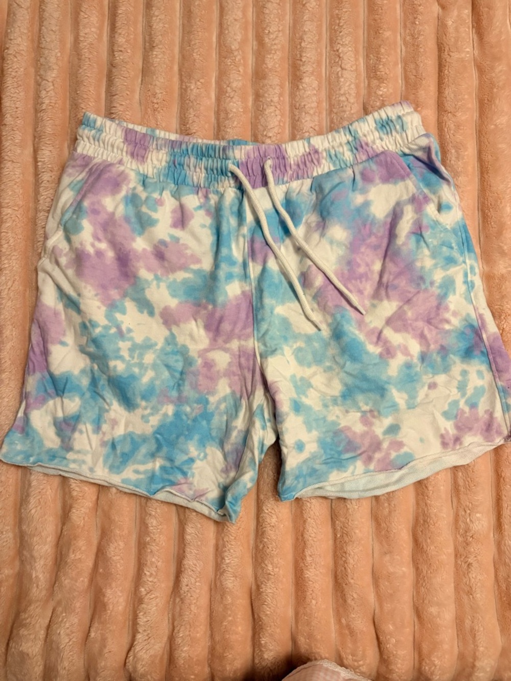 Tie-Dye Blue & Purple Lounge Shorts